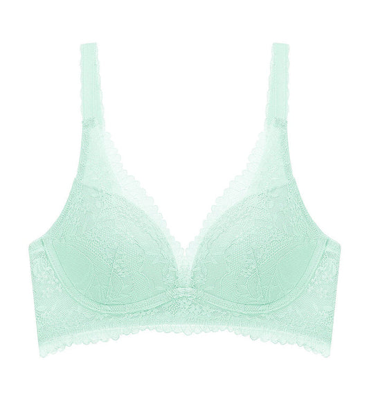 Tri-Air Lite Delight Non-Wired Push Up Deep V Bra - PASTEL TURQUOISE