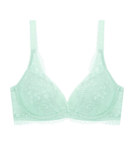 Tri-Air Lite Delight Wired Push Up Deep V Bra - PASTEL TURQUOISE