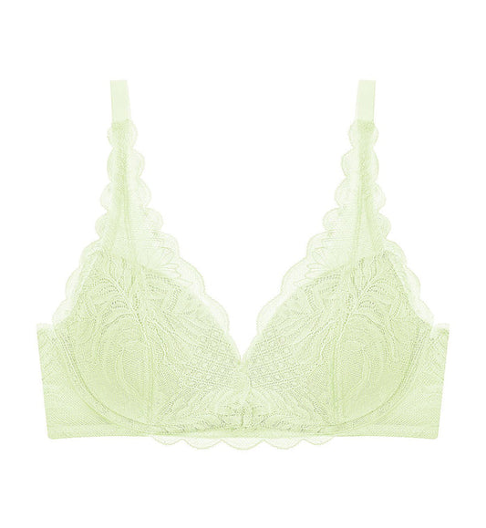Tri-Air Lite Non Wired Push Up Deep V Bra - TENDER GREEN