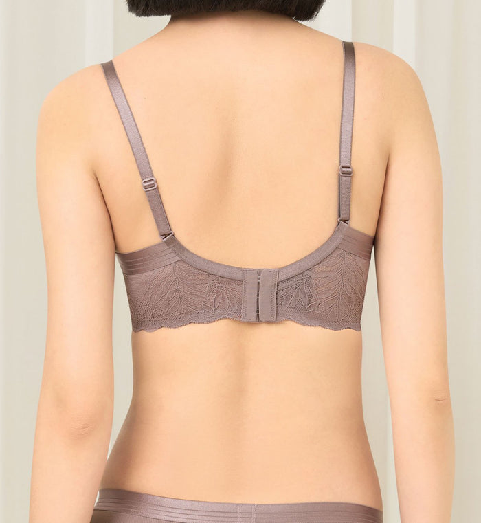 Tri-Air Lite Wired Push Up Deep V Bra - PIGEON GREY