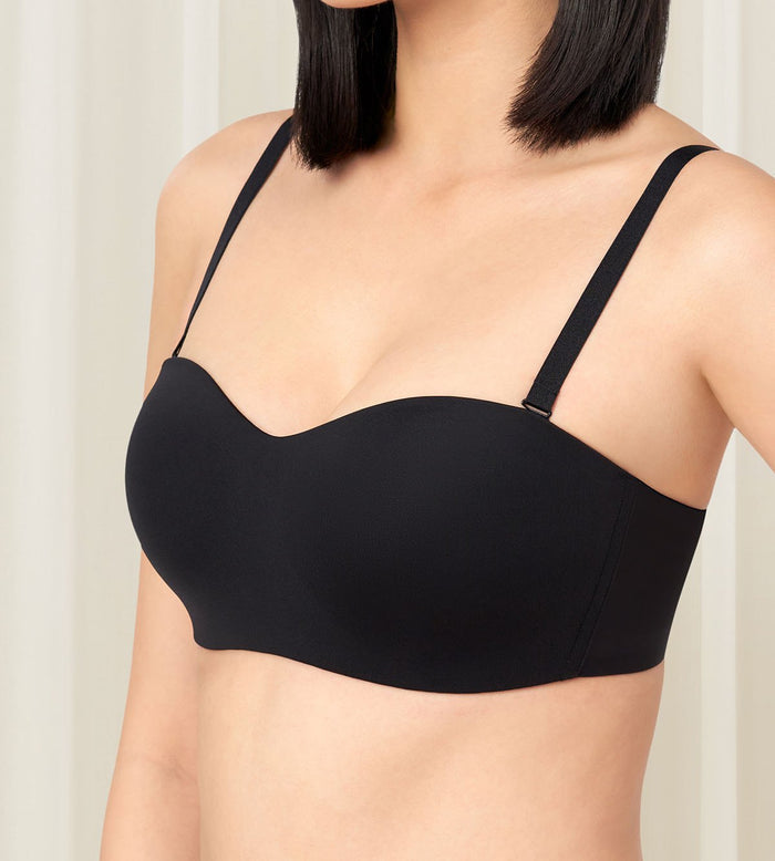 Tri-Zone Non Wired Padded Bra - BLACK