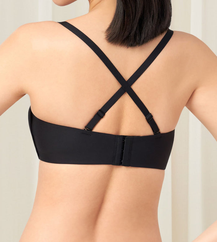 Tri-Zone Non Wired Padded Bra - BLACK