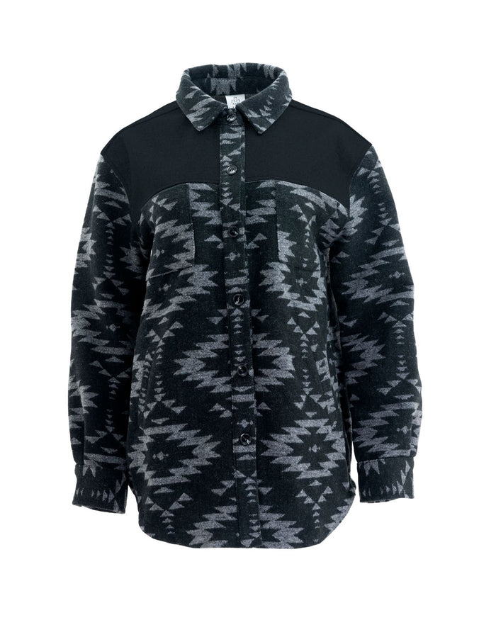 Unisex Aztec Jacket - Black + Grey - Millie + Moose