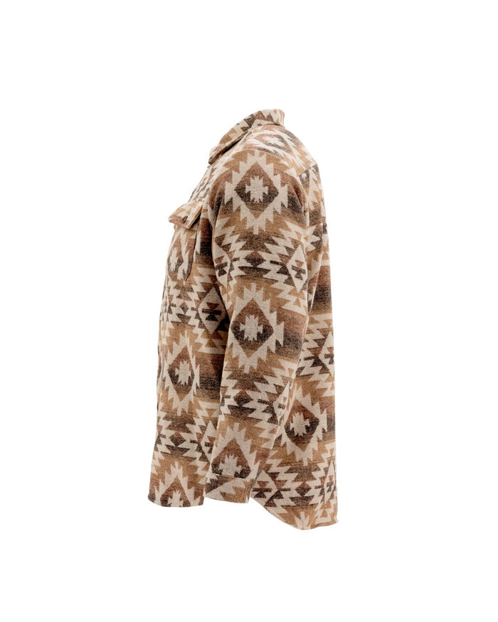 Unisex Aztec Jacket - Brown + Cream - Millie + Moose