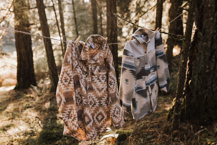 Unisex Aztec Jacket - Brown + Cream - Millie + Moose