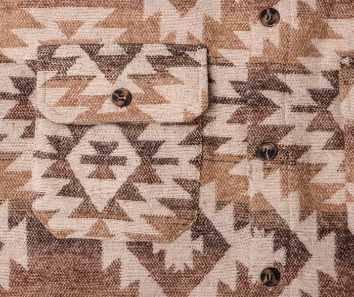Unisex Aztec Jacket - Brown + Cream - Millie + Moose