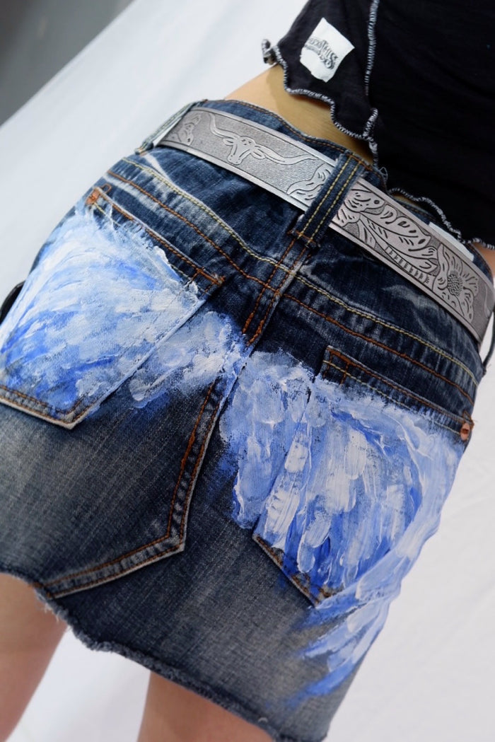 Vinatge Remake Painted Skirt