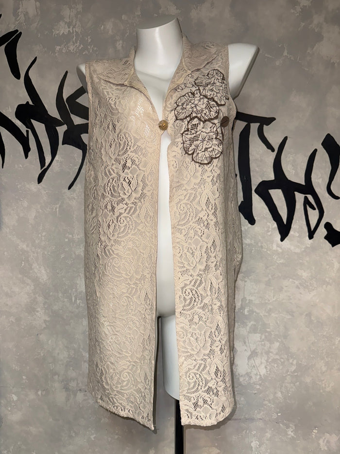 Vintage Fairy Lace Fishnet Vest Outer