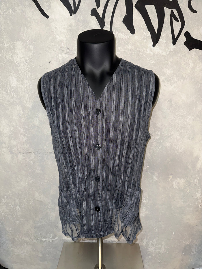 Vintage Fishnet Layered Vest