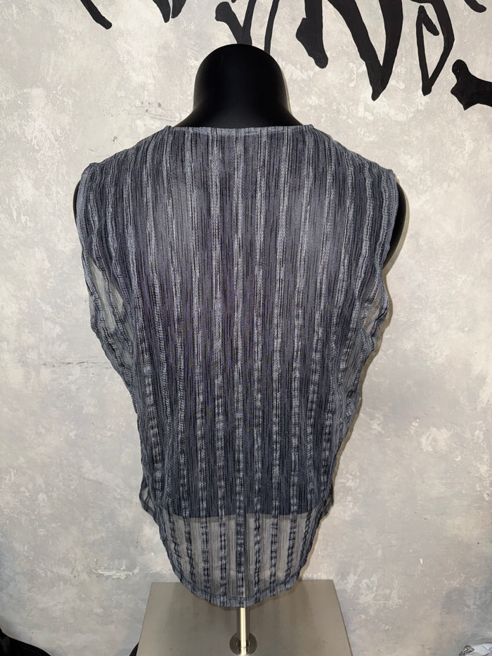 Vintage Fishnet Layered Vest