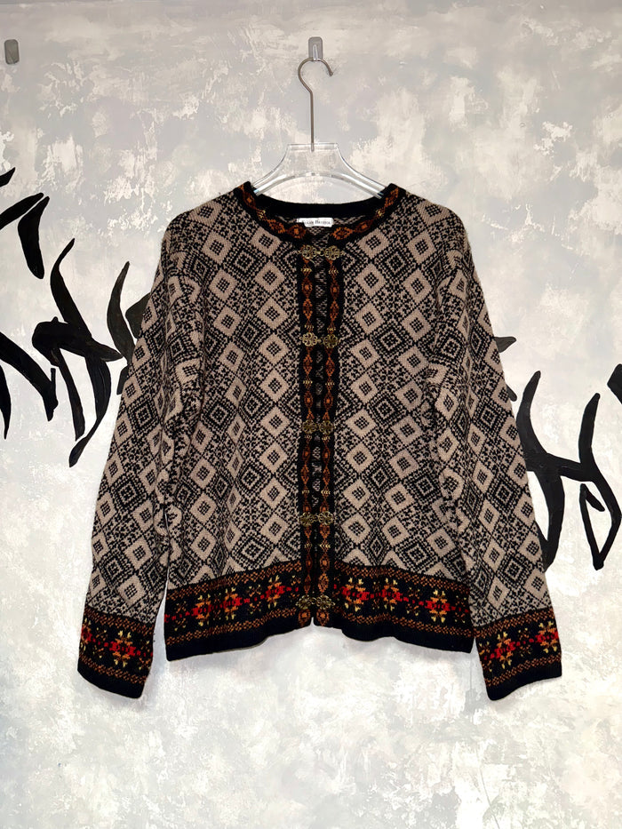 Vintage Patterned Knitting Jacket