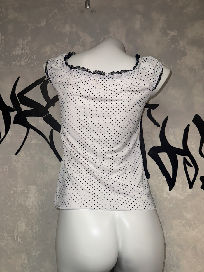 Vintage Polka-dots Fairy Lace Top
