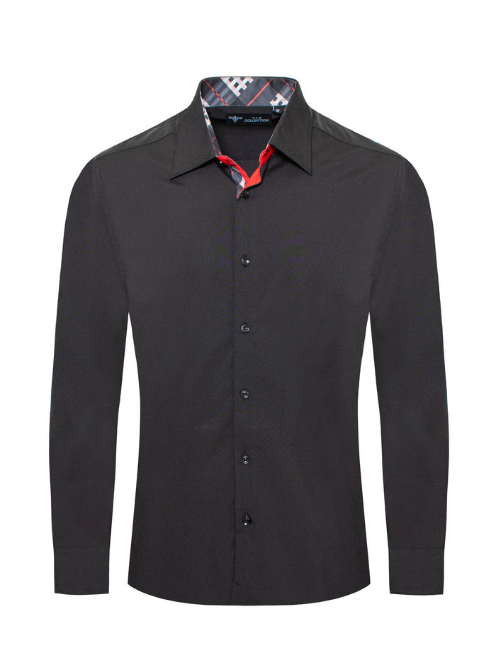 VIP COLLECTION DS-01 BLACK MEN'S DRESS SHIRT