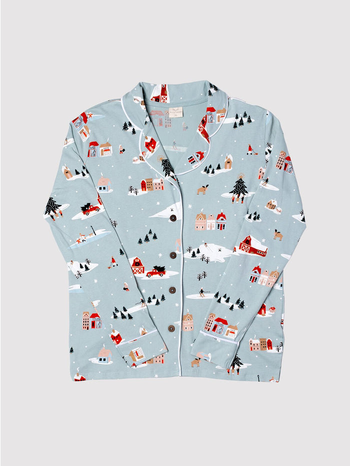 Winter Village — Women's PJ Shirt - Millie + Moose