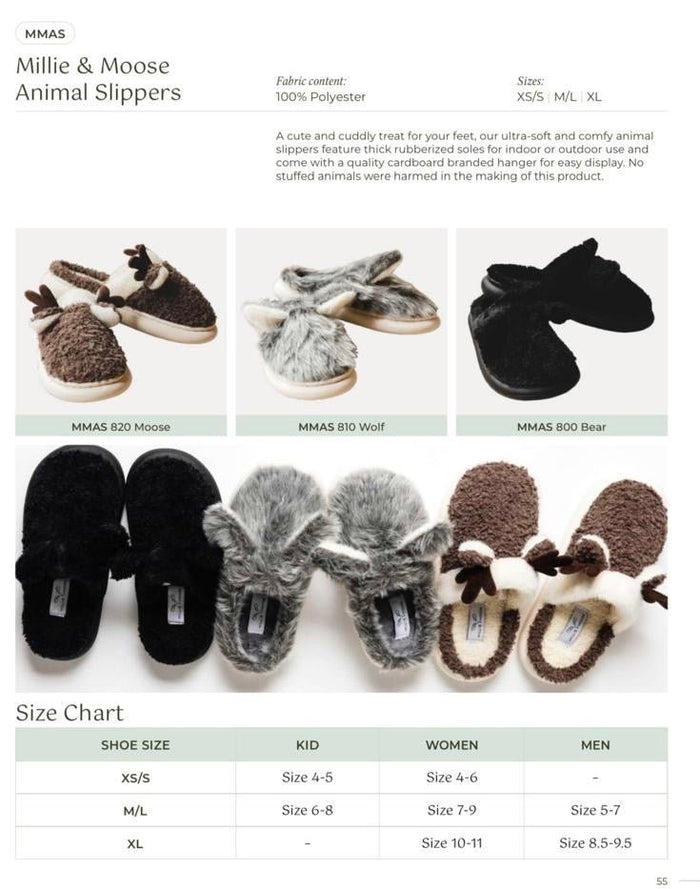 Bear Slippers - Millie + Moose