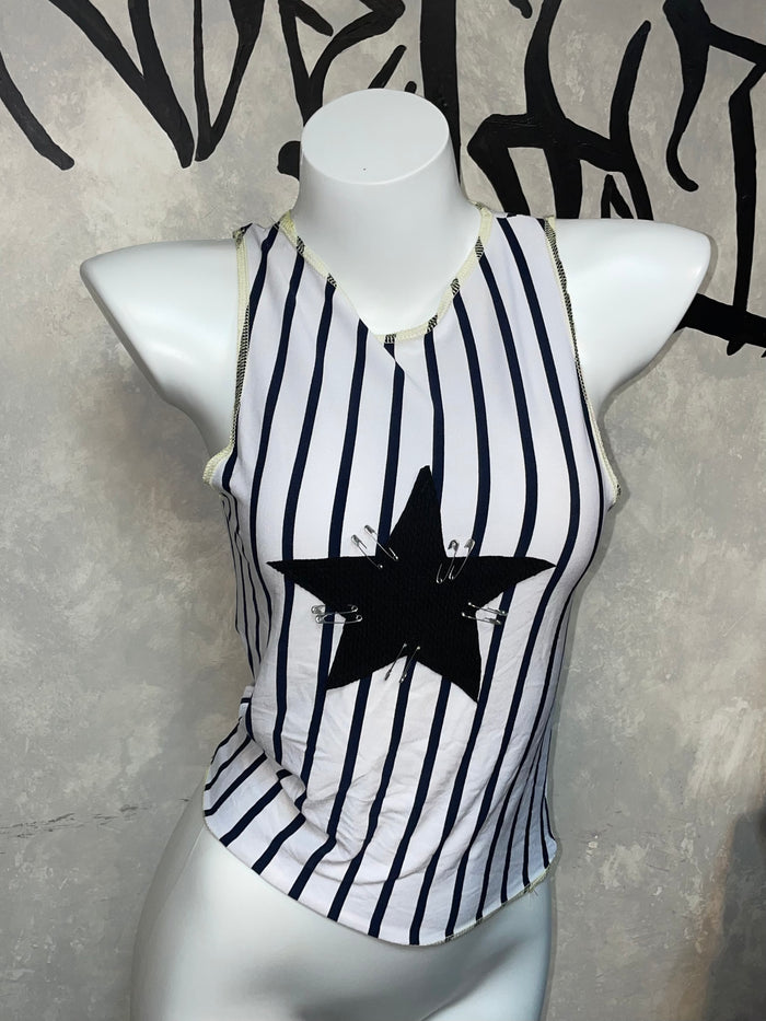 Y2K core Star-Shaped Remake Girly Top