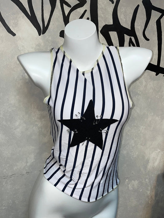 Y2K core Star-Shaped Remake Girly Top