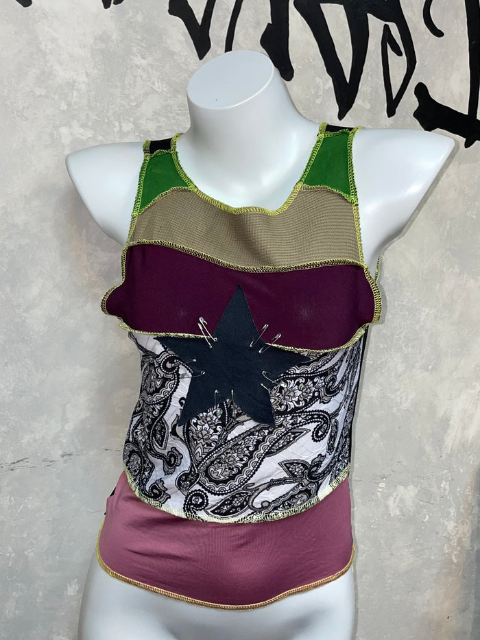 Y2K Core Star-Shaped Remake Girly Top