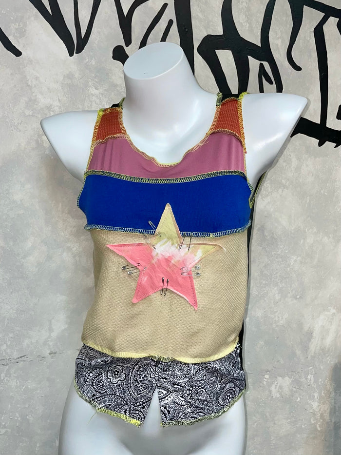 Y2K Core Star-Shaped Remake Girly Top