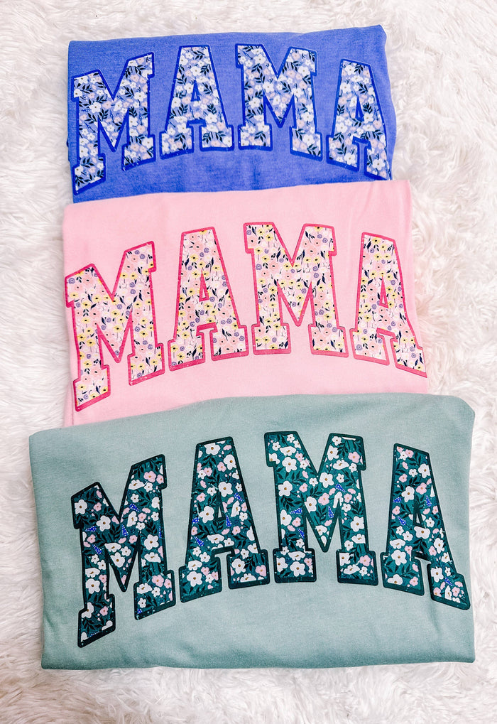 ZZ THREADZ Floral Mama Mother's Day Graphic Tee